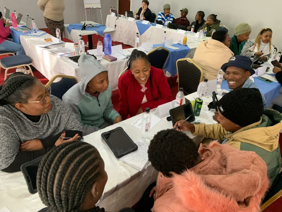 group of children in a classroom benefitting from entrepreneurship education in lesotho